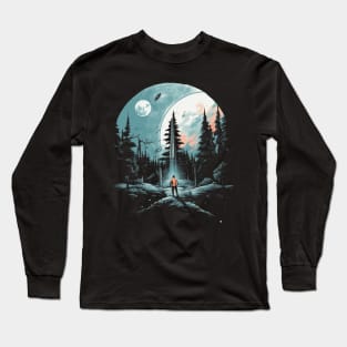 Journey to the moon, Sci Fi Long Sleeve T-Shirt